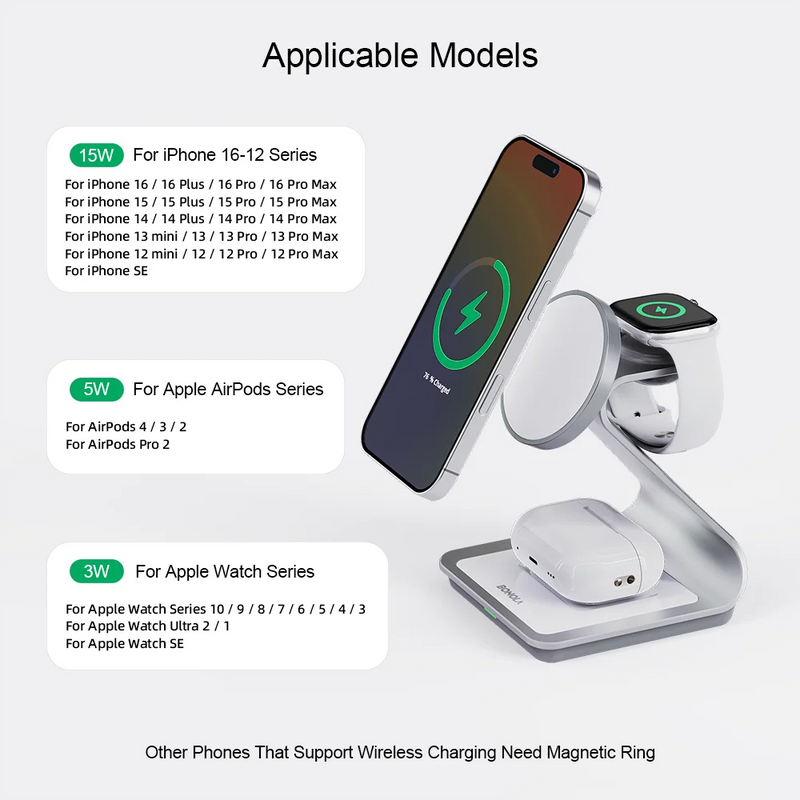 Magnetic 3 in 1 Wireless Charger
